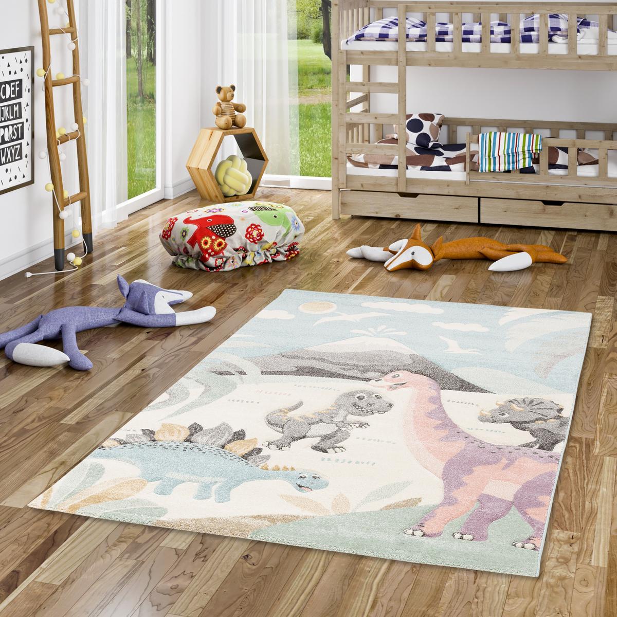 KINDER TEPPICH MAUI KIDS DINOWELT - Multicolor, Textil (200/290cm) - Pergamon