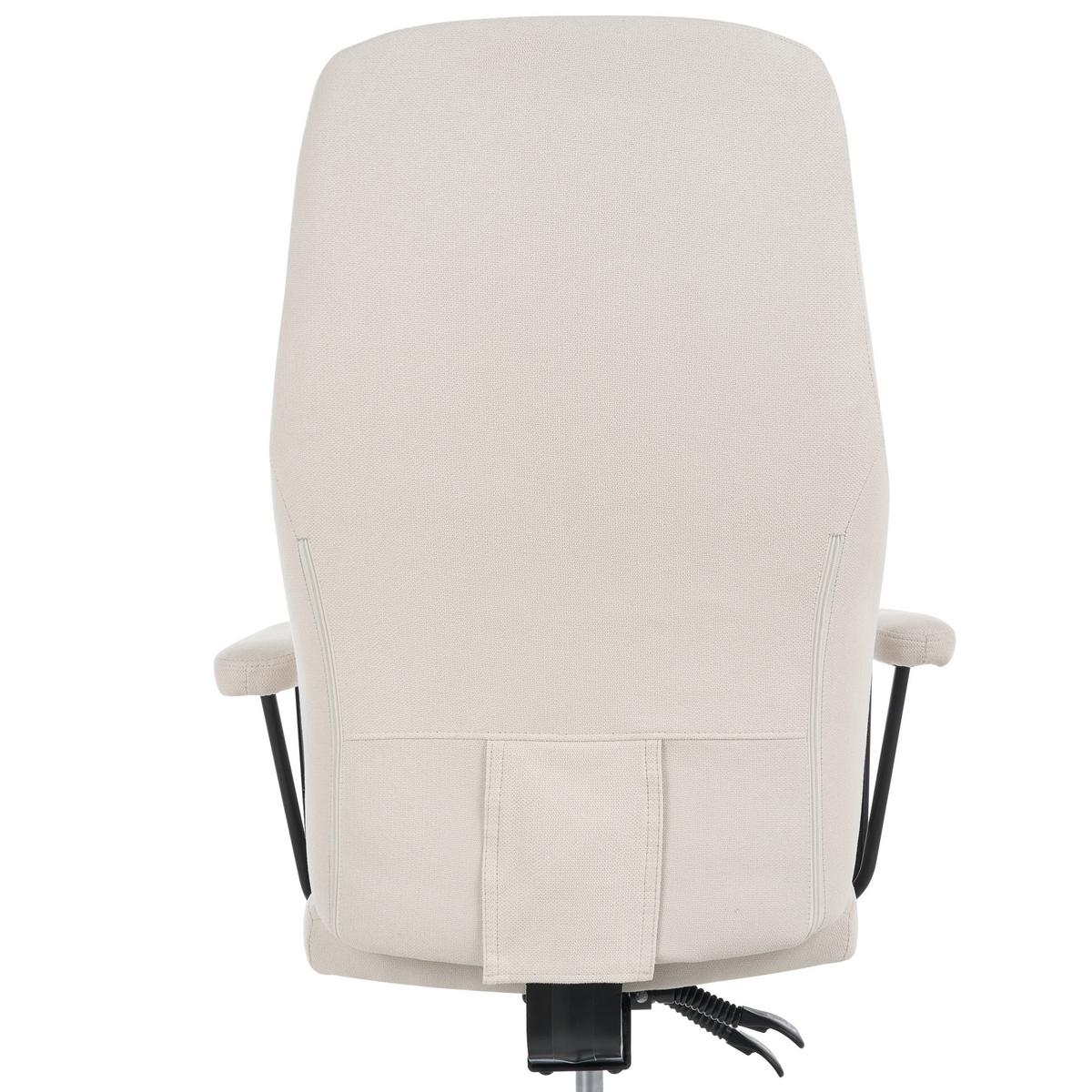 BÜROSTUHL Stoff Cremeweiß Melocush - Creme, Textil (75/106/66cm) - Beliani