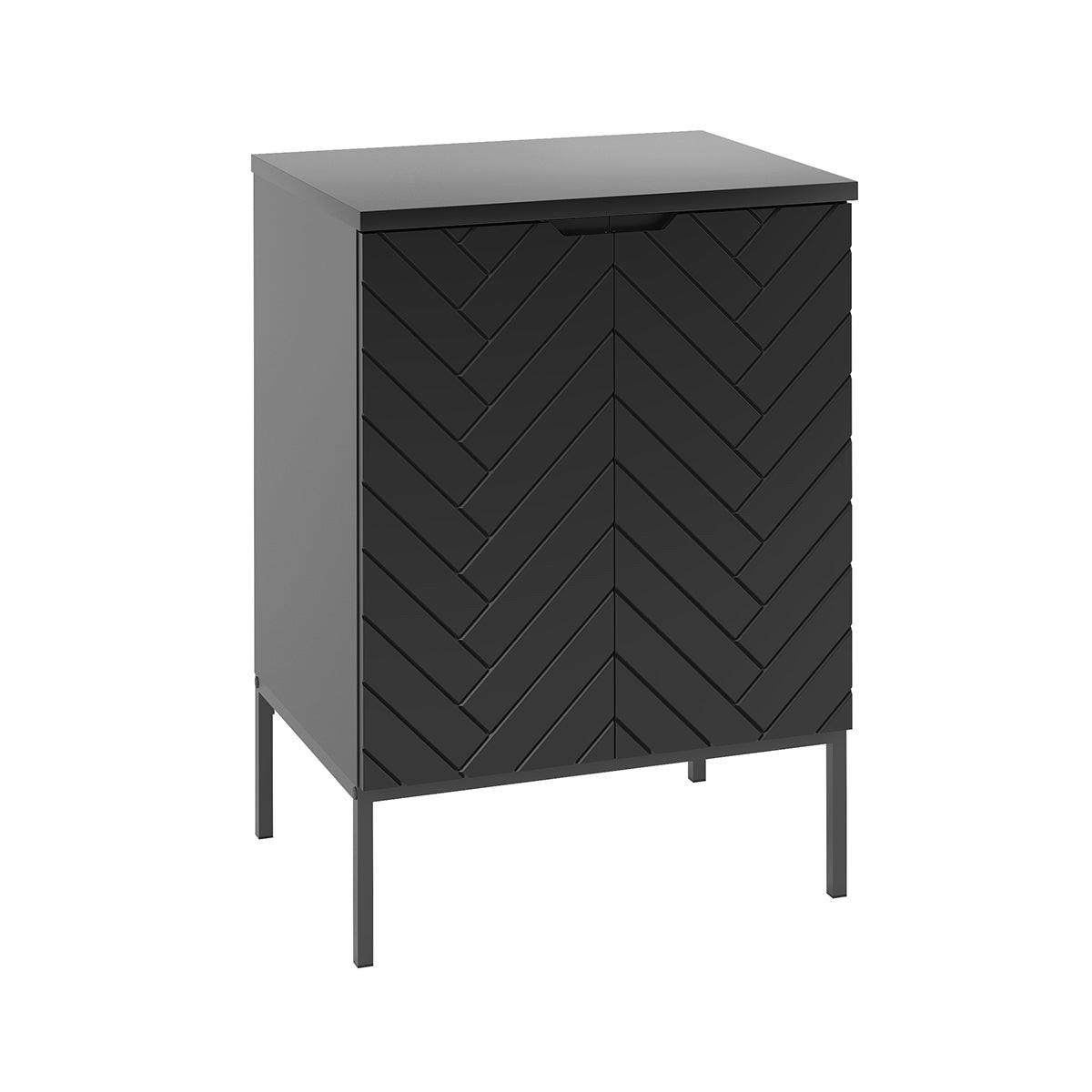 WASCHTISCHUNTERSCHRANK 60.6cm Daria Schwarz - Schwarz, Holzwerkstoff (60.6/84.2/45.8cm) - Petits-meubles