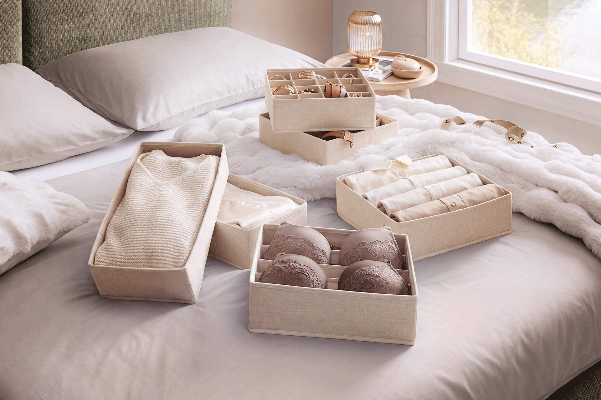 Aufbewahrungboxen in Beige