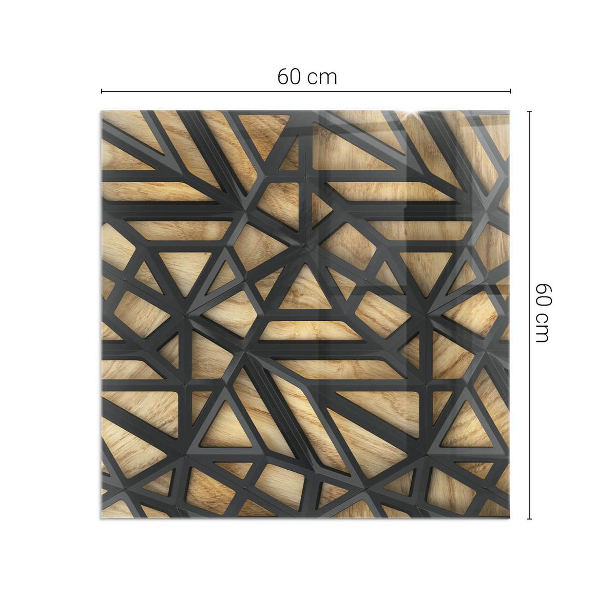 GLASPLATTE für Kamin 60x60 cm - Braun, Glas (60/60/0.4cm) - TULUP