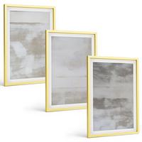BILDER SET 3er Set - 40x60 cm Goldrahmen - Moderne, Used-Look-Texturen - Goldfarben, Kunststoff (40/60cm) - TULUP