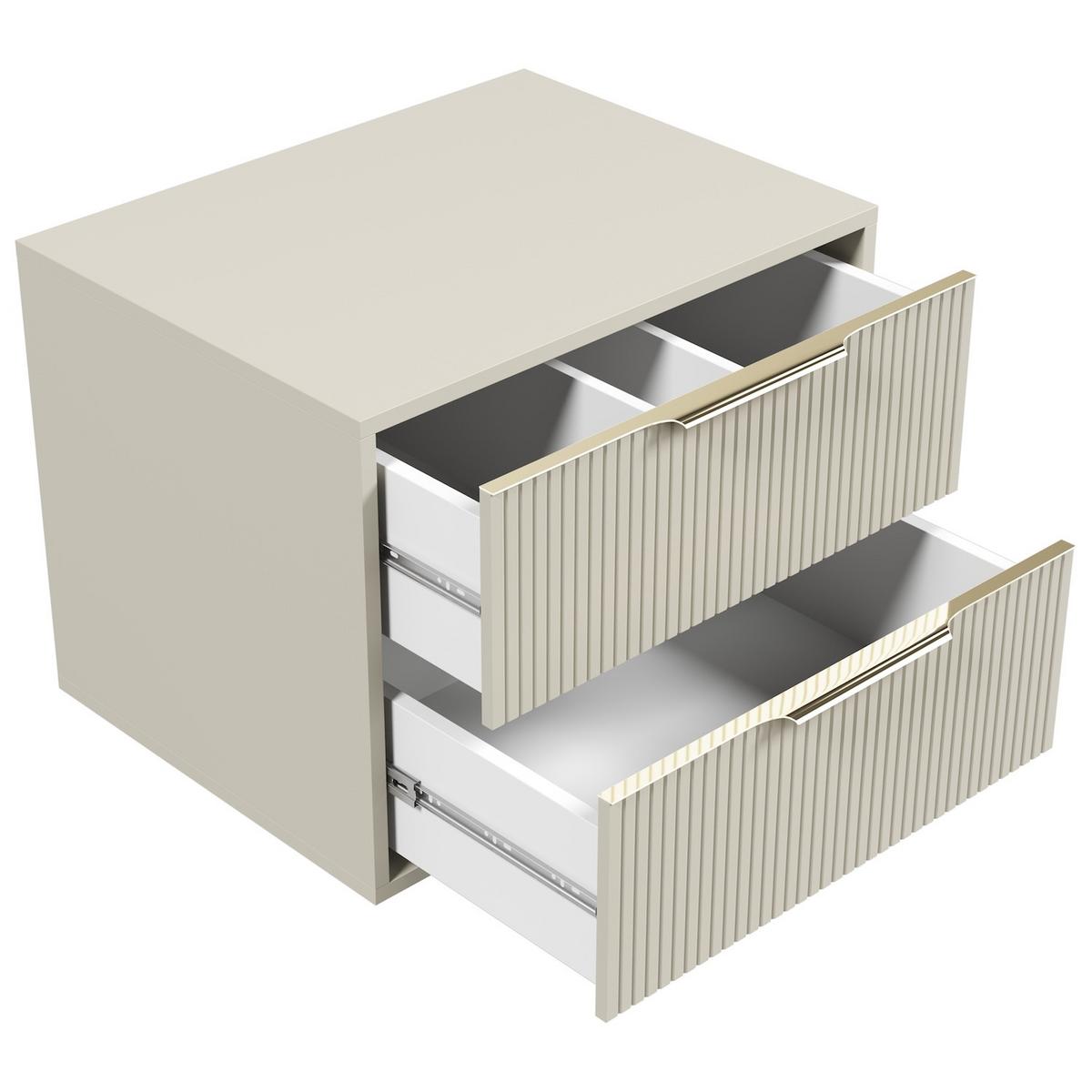 BADMÖBEL-SET Rimini 2 Teile Cashmere - 60 x 46 x 46 cm - Kaschmir, Holz (60/46/46cm) - Badplaats