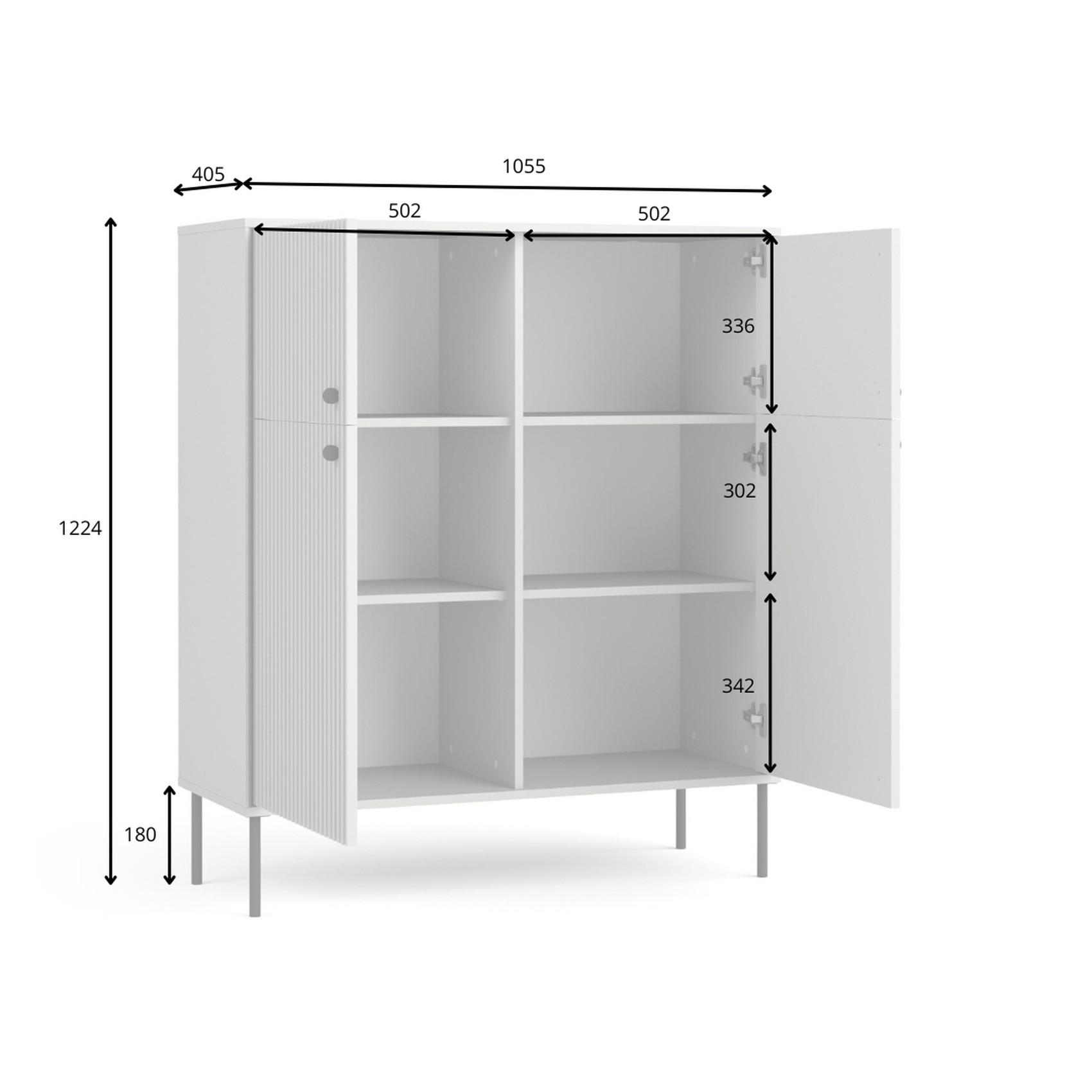 SIDEBOARD Grau 106/123/41 - Grau, Holzwerkstoff (106/123/41cm) - RAUMHIRSCH FURNITURE