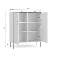 SIDEBOARD Grau 106/123/41 - Grau, Holzwerkstoff (106/123/41cm) - RAUMHIRSCH FURNITURE