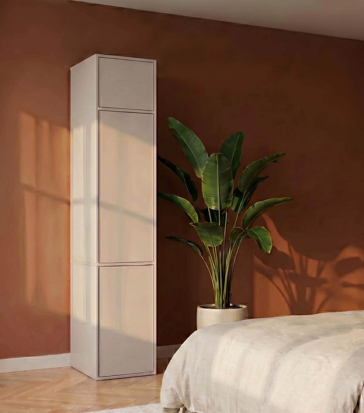KLEIDERSCHRANK Robe - Beige, Holzwerkstoff (47/234/58cm) - Mokebo