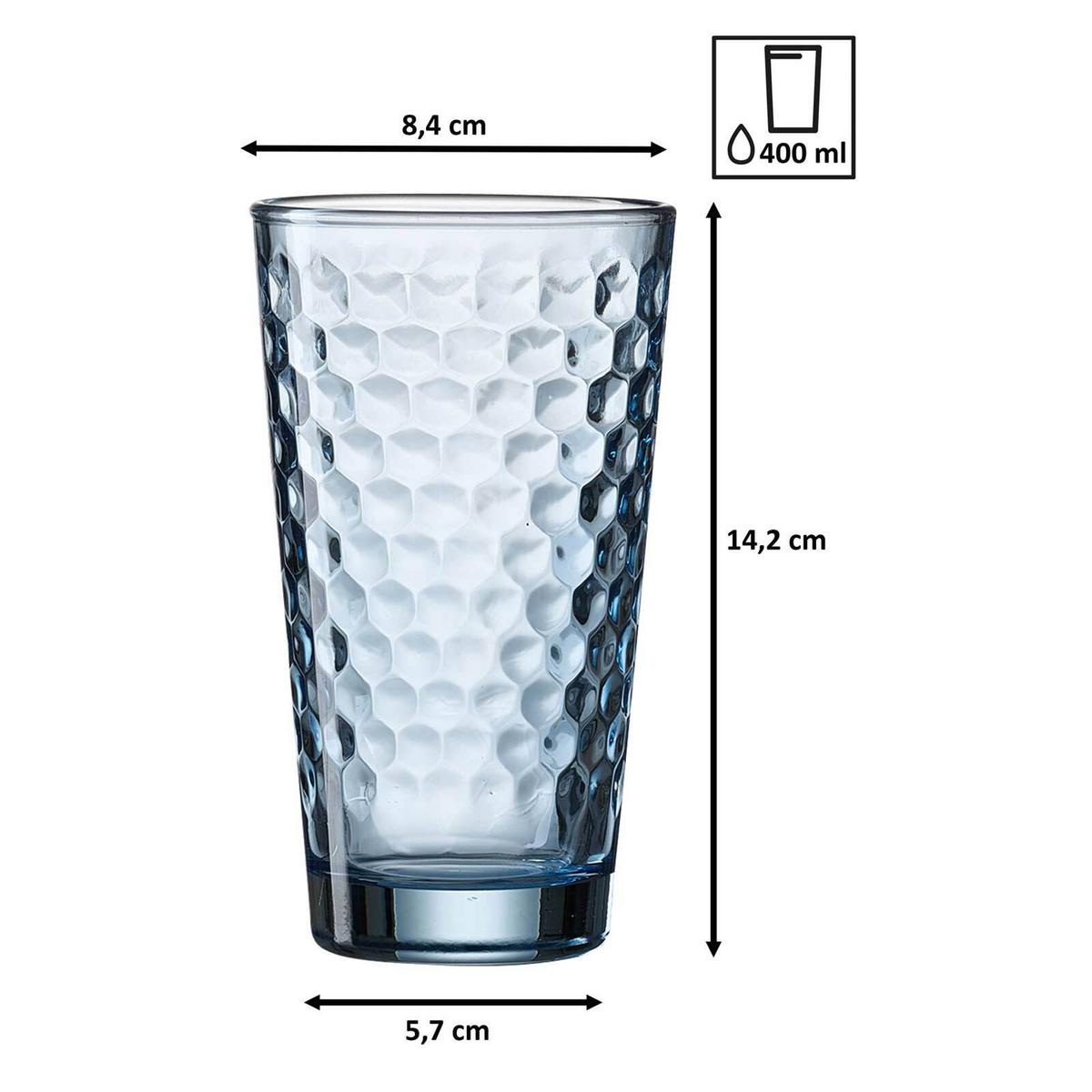 LONGDRINKGLÄSER Favo Blau 400 ml 12er Set - Blau, Glas (0.4L) - Ritzenhoff Breker