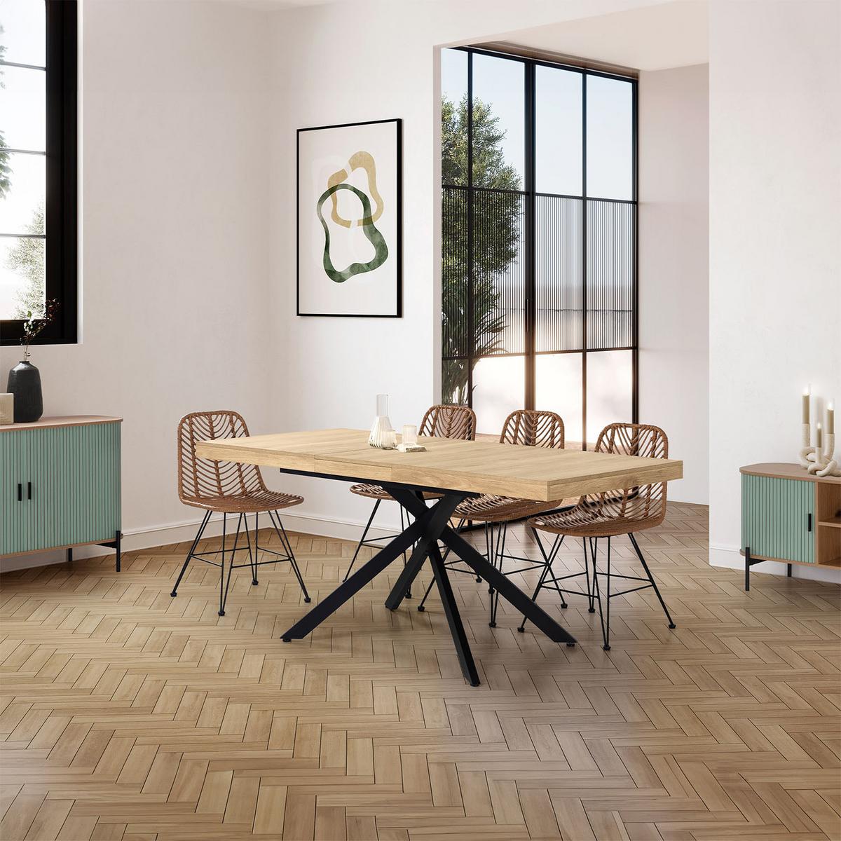 ESSTISCH Palermo Farbe Eiche, 140-180 cm - Eichefarben, Holzwerkstoff (80/140/75cm) - VS Venta-stock