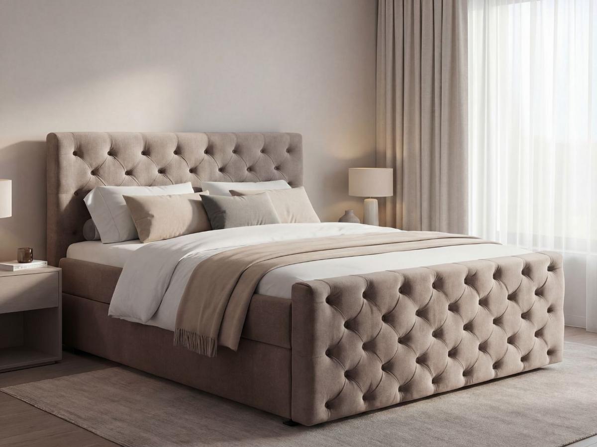 BOXBETT Montego 160x200 Braun - Braun, Holz/Textil (160/200cm) - Graingold
