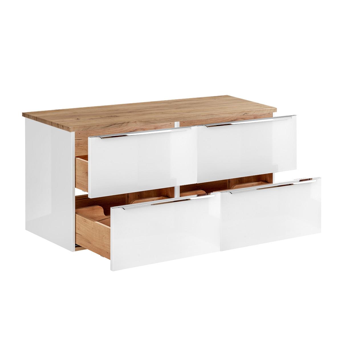WASCHTISCHUNTERSCHRANK 120.4cm April Weiß - Weiß, Holzwerkstoff (120.4/59/46cm) - Petits-meubles