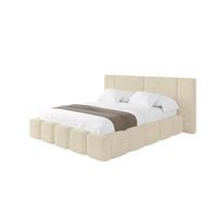 POLSTERBETT mit Bettkasten und Lattenrost, Boxbett ohne Matratze - NILO 200x200 Beige - Beige, Holzwerkstoff/Textil (200/200cm) - ALTDECOR