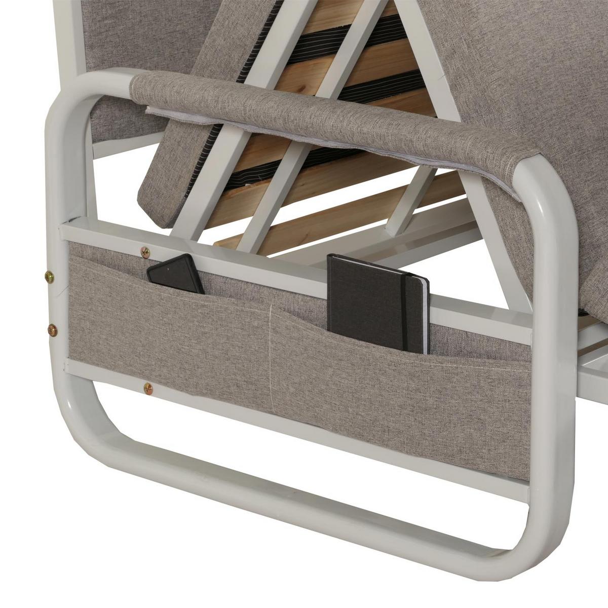 SCHLAFSOFA Grau - Hellgrau/Grau, Textil (190/71/185cm) - MCW
