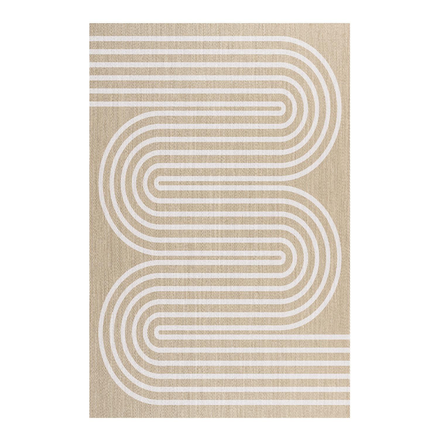 TEPPICH Premium en Vinyle Weiße Wellen 80x150 cm - Weiß, Kunststoff (80/150cm) - STORESDECO