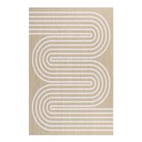 TEPPICH Premium en Vinyle Weiße Wellen 200x290 cm - Weiß, Kunststoff (200/290cm) - STORESDECO