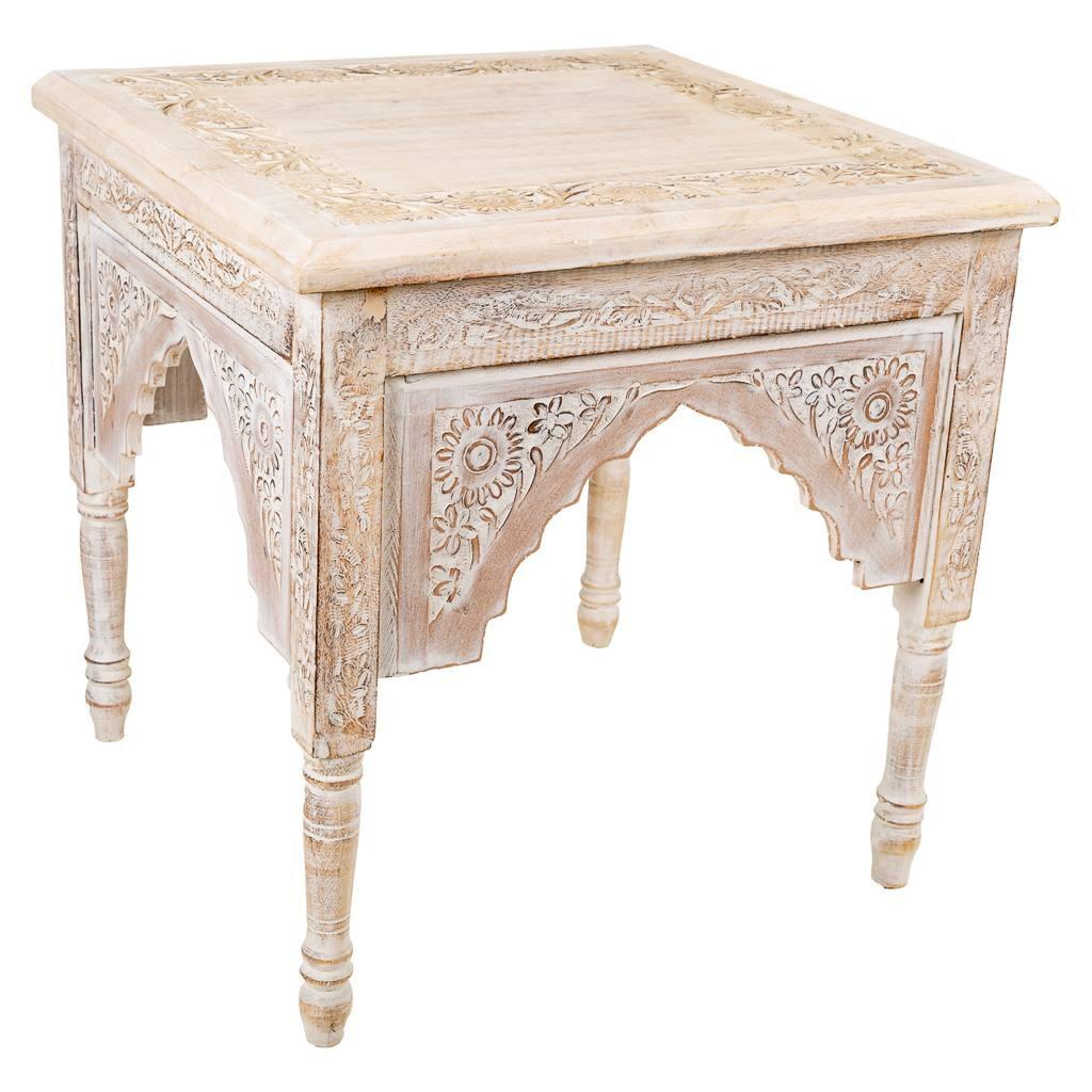 TISCH aus Holz, weiß, 45x45x45 cm - Weiß, Holz (45/45/45cm) - Wanderlust