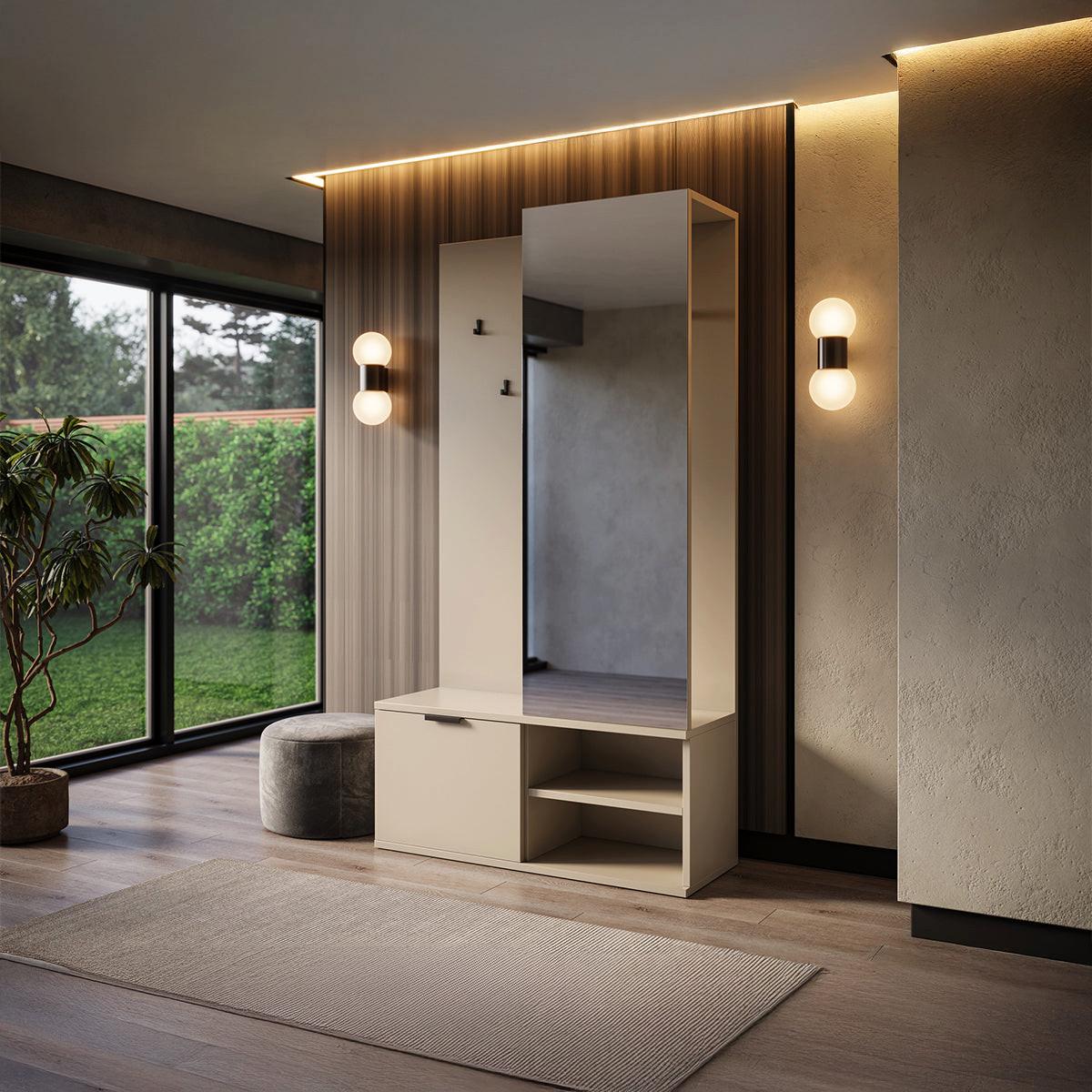 EINGANGSMÖBEL Ondine Kaschmir - Beige, Holzwerkstoff (100/180/35cm) - Petits-meubles