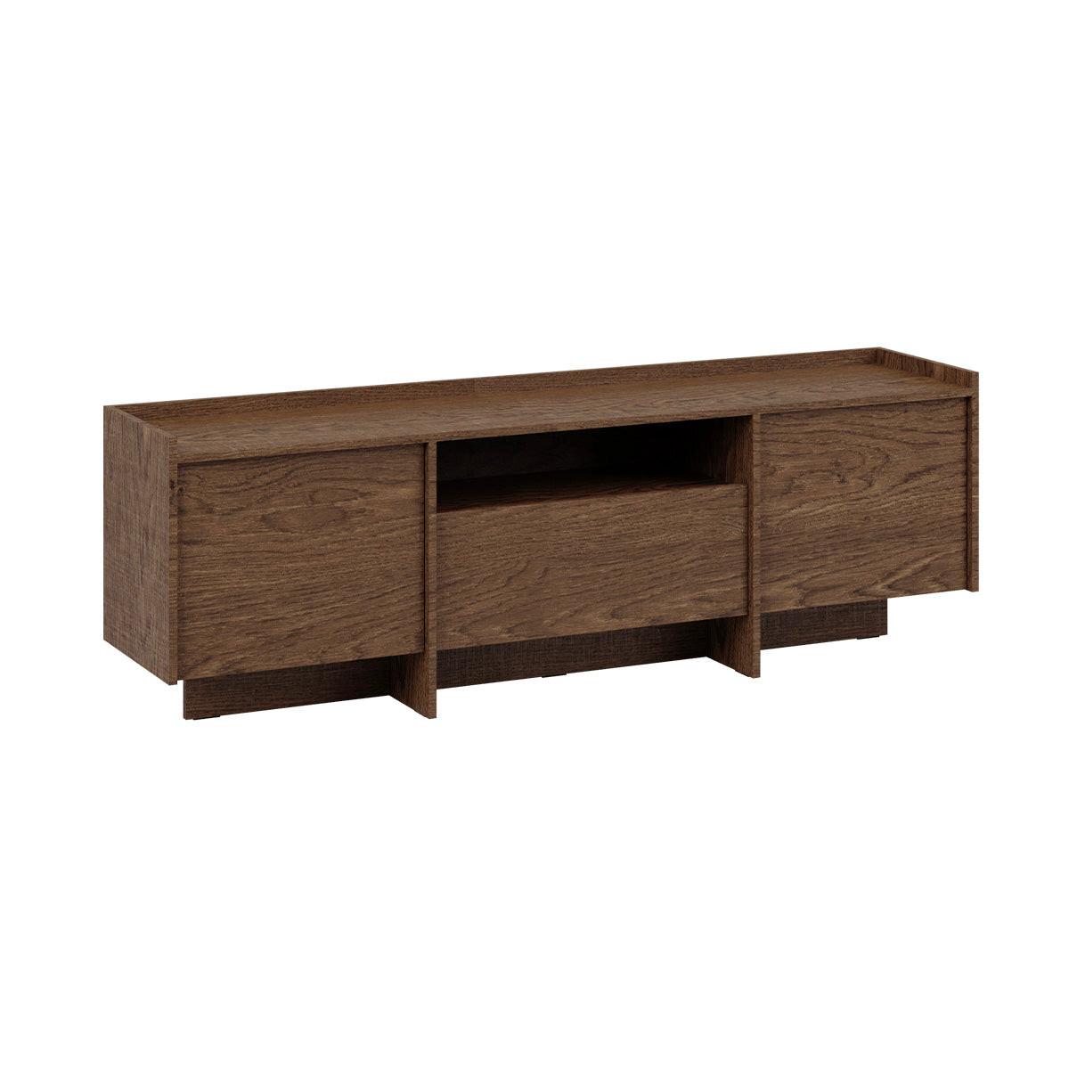 TV-MÖBEL Japandi Dunkles Holz - Braun, Holzwerkstoff (175/57/38cm) - Petits-meubles