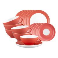 TEESERVICE Liberty Pure Colors Flamingo Red 18-tlg. - Rot, Keramik (2/2/2cm) - Seltmann Weiden