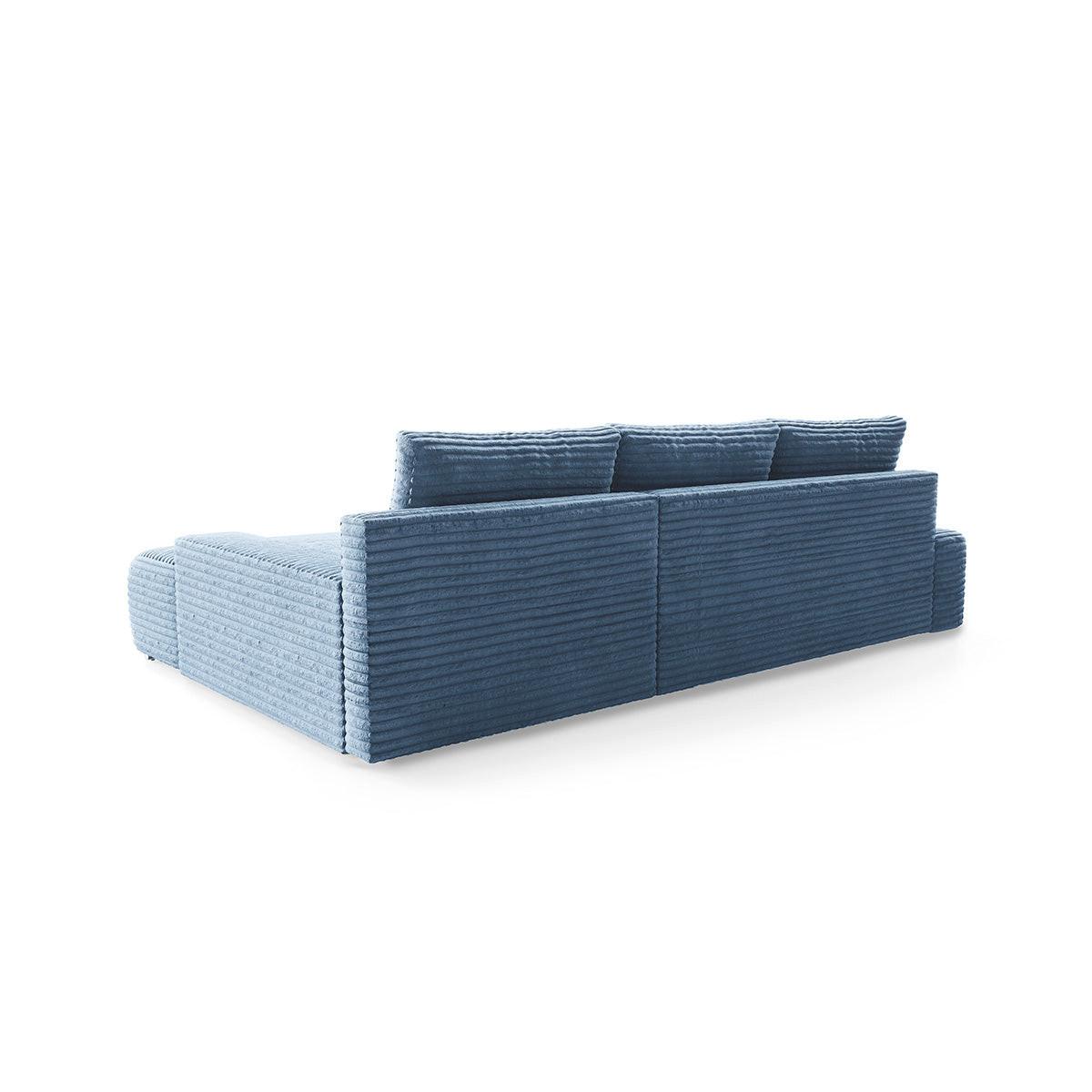 ECKSOFA Ivana 3 Sitzplätze Hellblau - Blau, Holz (265/172cm) - Petits-meubles