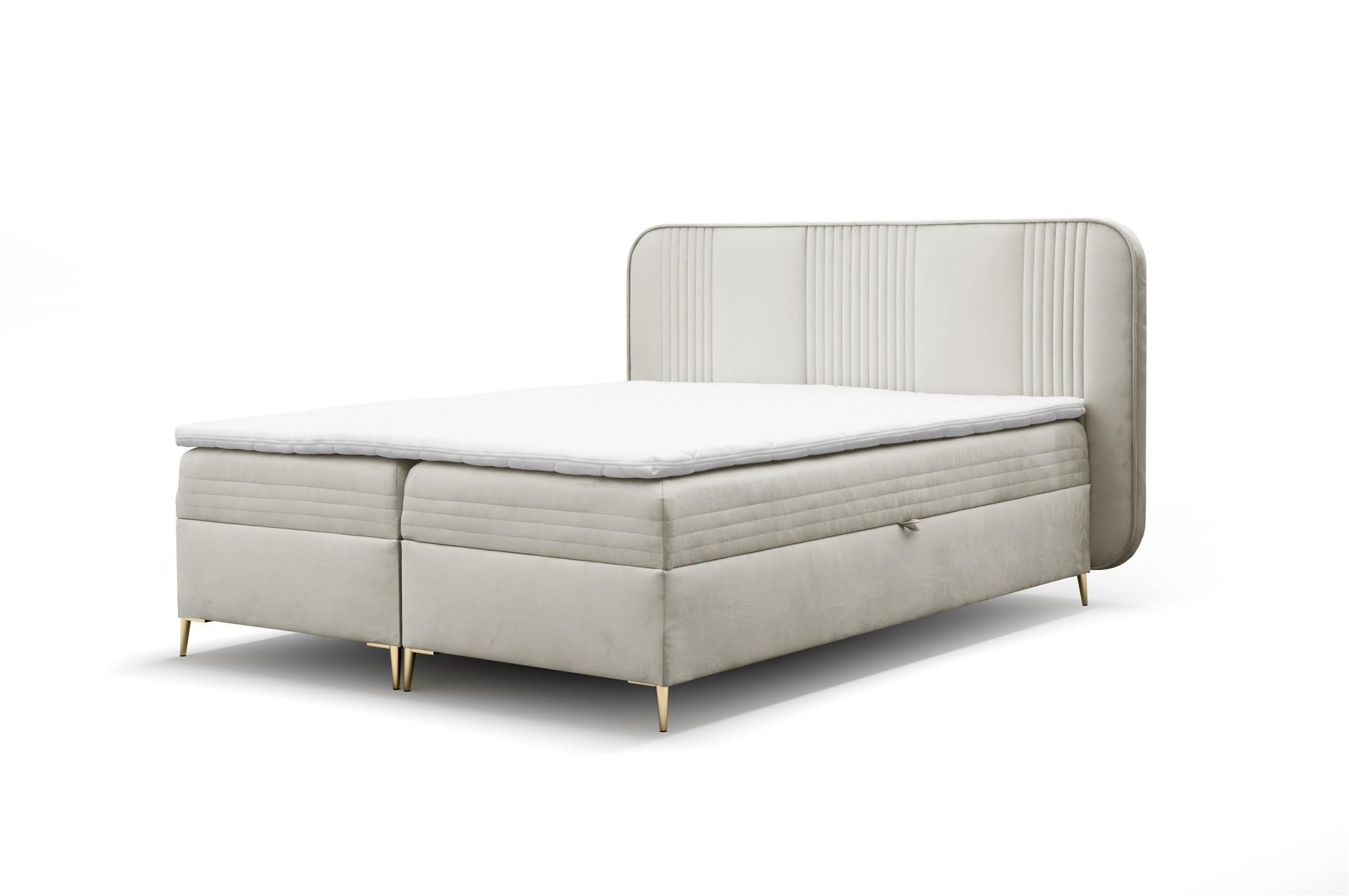 BOXBETT Alize - Creme, Holzwerkstoff/Textil (140/200cm) - Fun Möbel