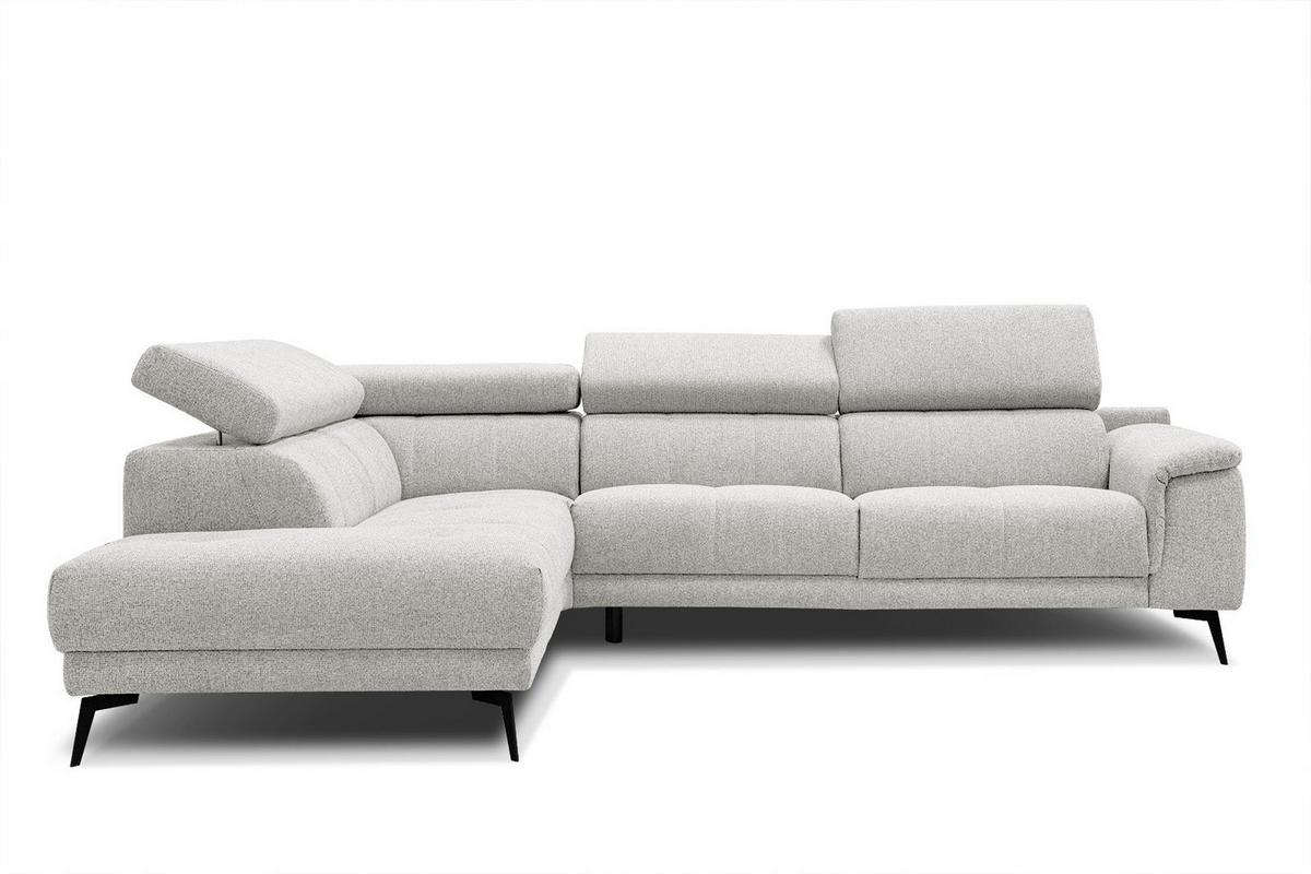 ECKSOFA FIERO 5-Sitzer, creme - Creme/Schwarz, Holzwerkstoff/Textil (158/269cm) - Wozimo