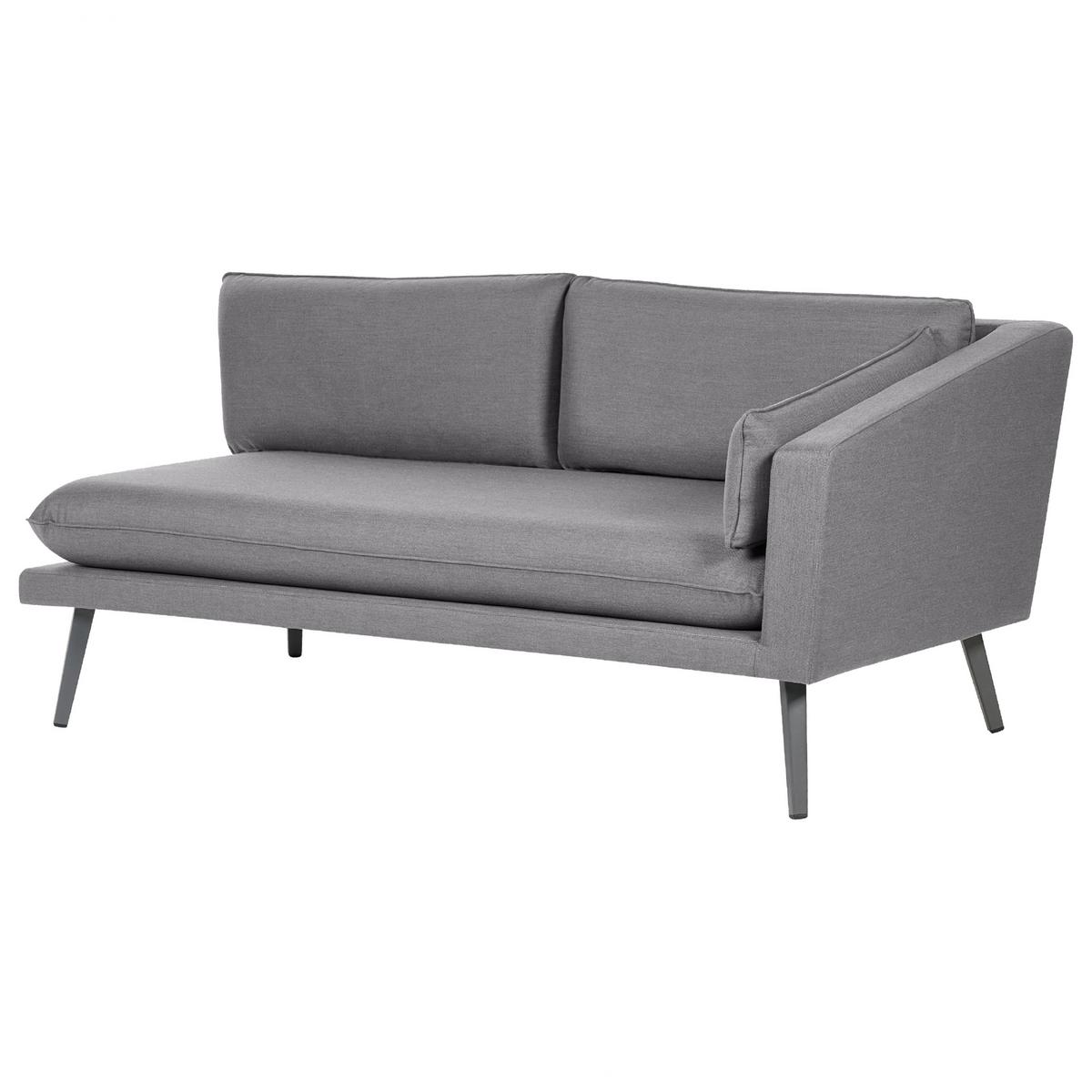 GARTENSOFA 4-Sitzer grau modular Loretello - Grau, Textil (320/70/76cm) - Beliani