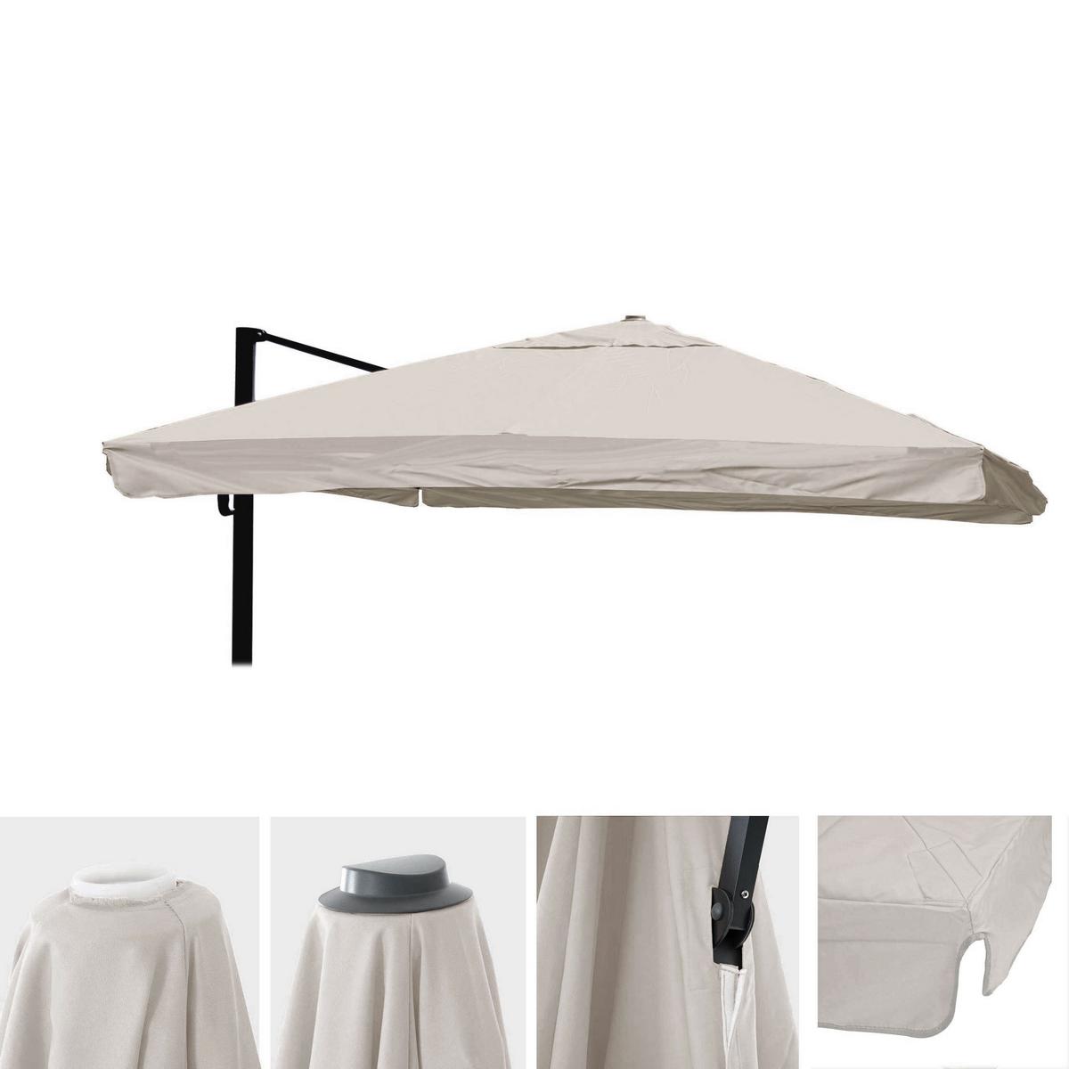 ERSATZ-BEZUG FÜR SCHIRM Ecru - Ecru, Textil (295/395cm) - MCW