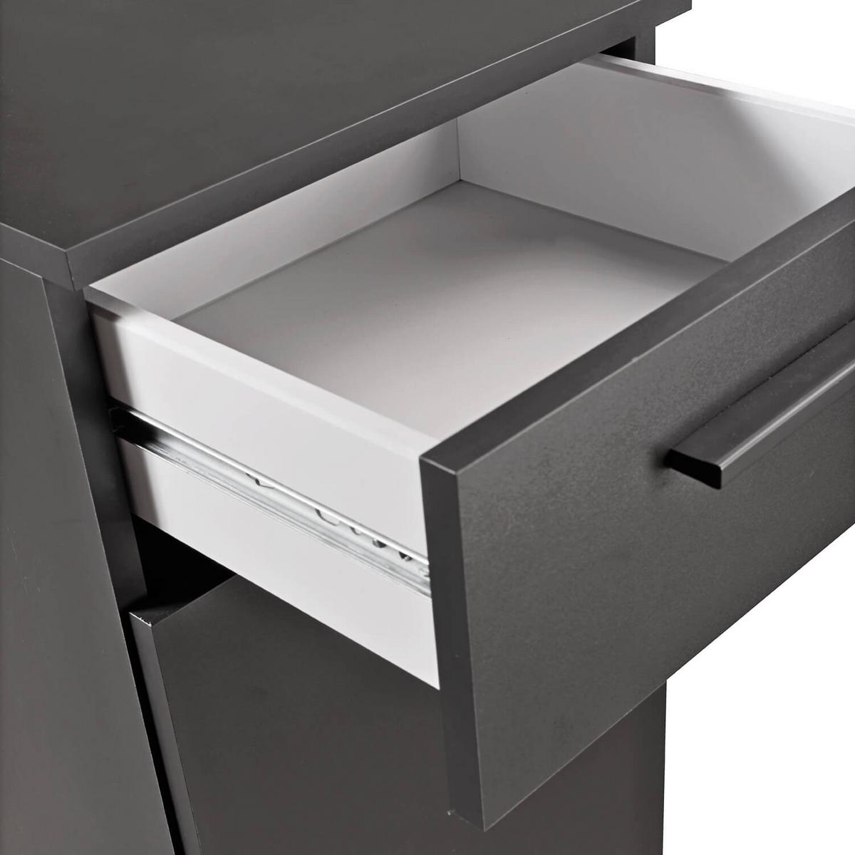 BAD-BEISTELLSCHRANK Der Matrose - Anthrazit/Schwarz, Holzwerkstoff (33/91/34cm) - Mokebo