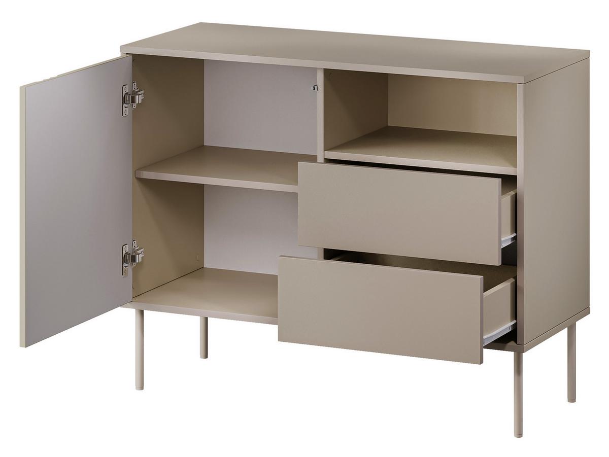 KOMMODE Tresse 1D2S - Beige, Holzwerkstoff/Metall (100/75/40cm) - MIRJAN24