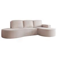 ECKSOFA Arlet Mit Schlaffunktion - Beige, Holzwerkstoff/Textil (156/277cm) - Fun Möbel