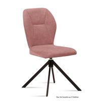 ESSZIMMERSTUHL drehbar (8er-Set) Denyse 51x92x60 Schwarz/Rosewood - Dunkelrosa/Schwarz, Kunststoff (60/92/51cm) - 58aufmkessel