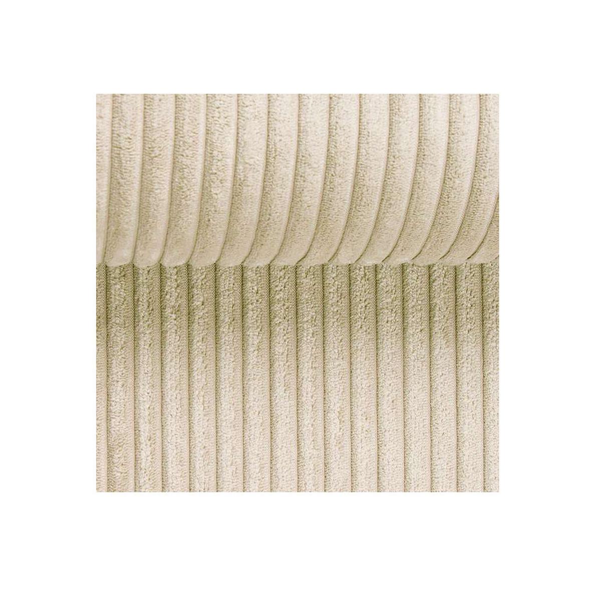 ECKSOFA Nova Beige Cord, Ottomane rechts - Beige/Schwarz, Holz/Kunststoff (262/176cm) - S-Style Möbel