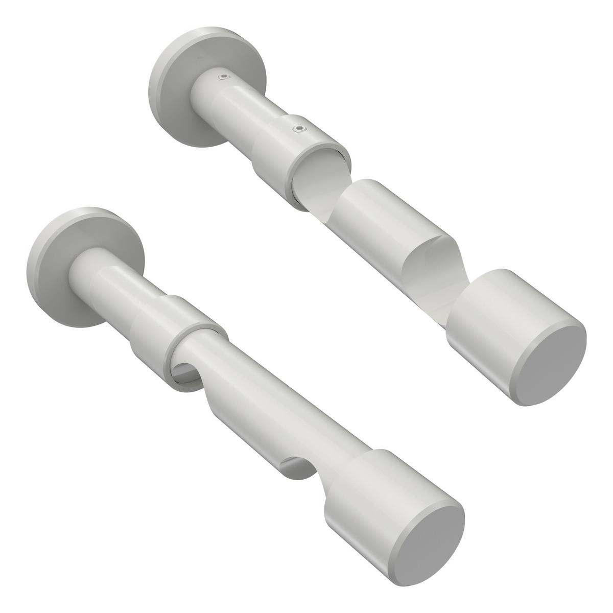 GARDINENSTANGE INNENLAUF Prestige Estana 360 cm (geteilt in 2 x 180 cm), 2-läufig, 20 mm Ø Weiß - Weiß, Metall (360cm) - INTERDECO