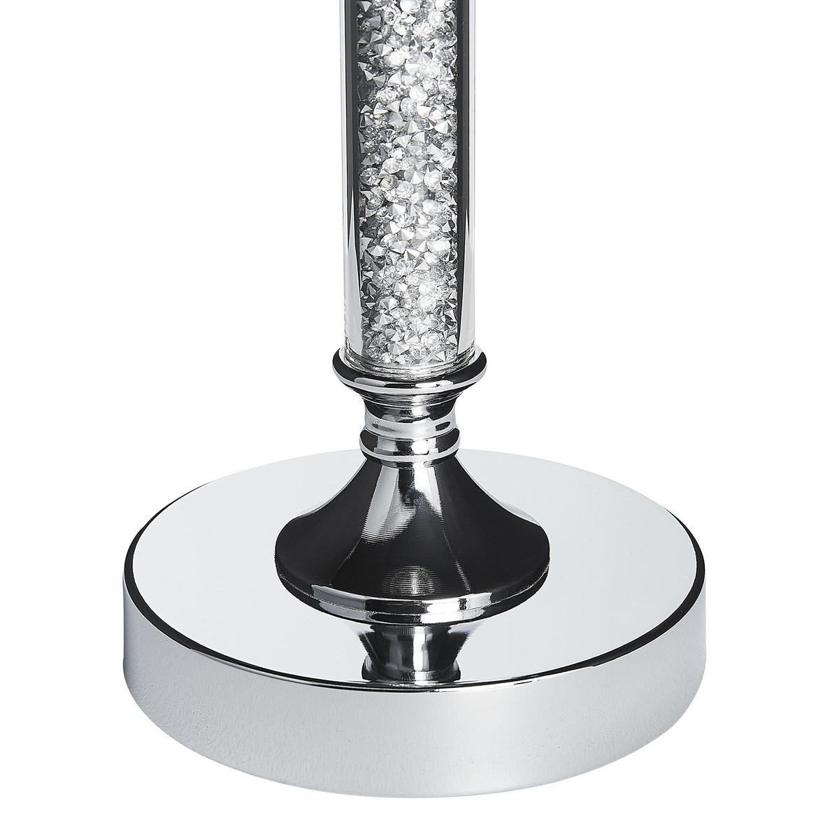 KERZENSTÄNDER Silber Abbeville - Silberfarben, Glas (13/48/13cm) - Beliani