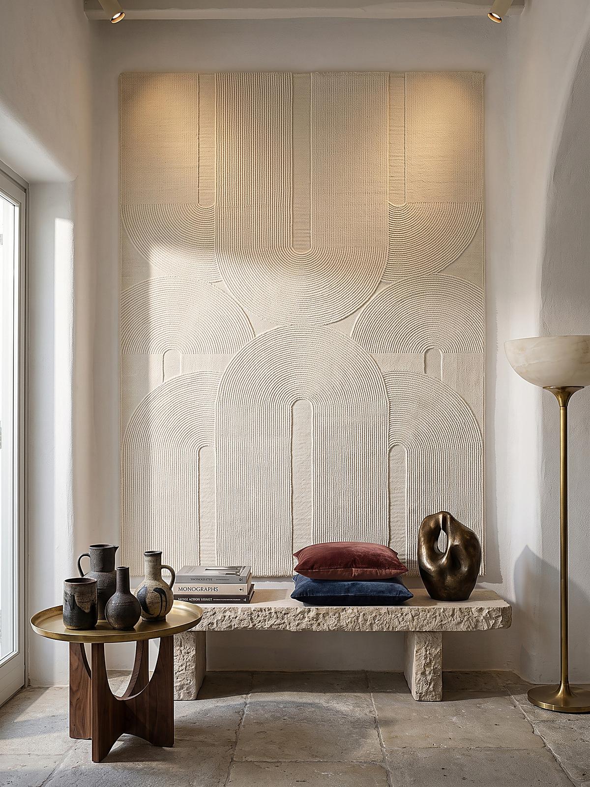 TEPPICH Kurzflor KASOS Waschbar Geometrisch Polyester Creme 120 x 170 cm - Creme, Textil (120/170cm) - KADIMA DESIGN