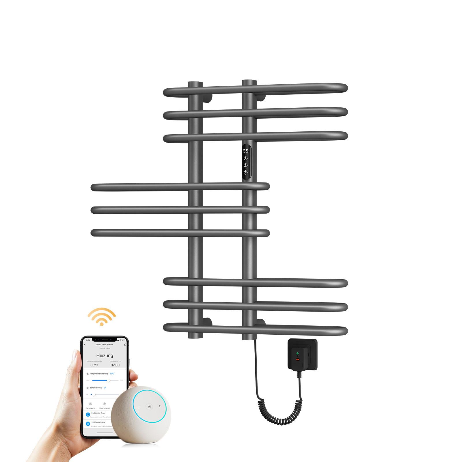 HEIZKÖRPER Elektrisch Anthrazit 70/66/16,5 cm - Anthrazit, Metall (66/66/16.5cm) - EMKE