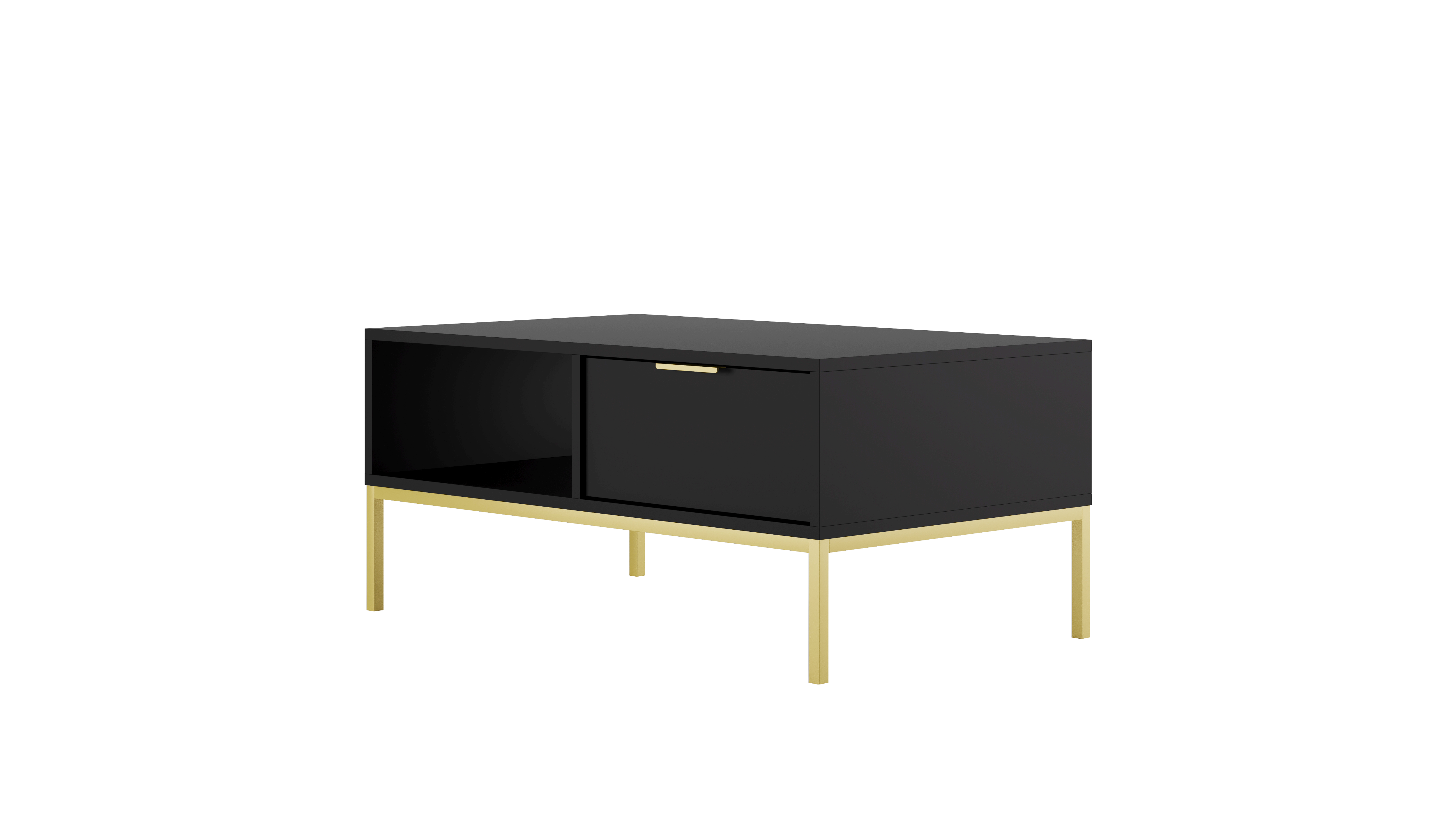 COUCHTISCH Austin 60/45/100 - Goldfarben/Schwarz, Holzwerkstoff (100/60/45cm) - RAUMHIRSCH FURNITURE