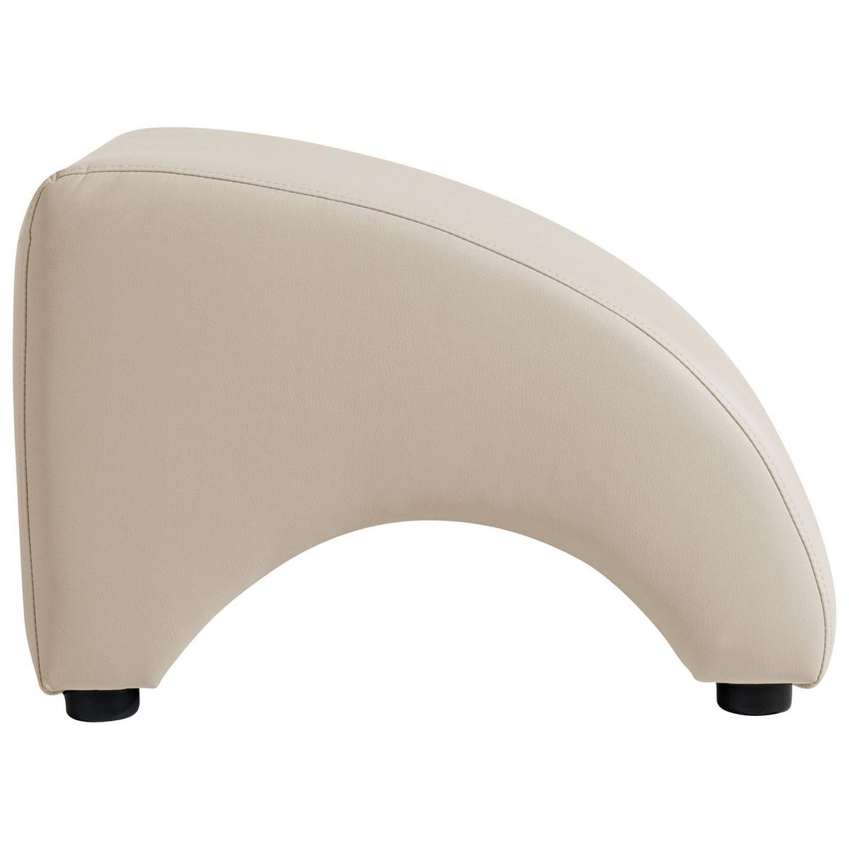 POLSTERHOCKER Kajsa Kunstleder beige - Beige, Kunststoff (52/37/54cm) - 58aufmkessel