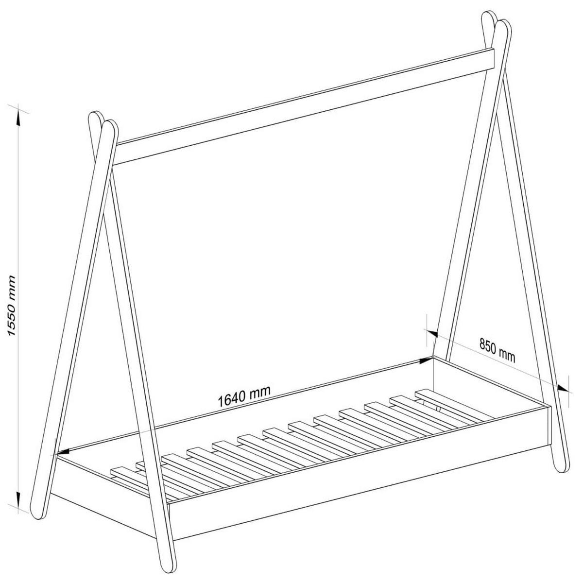KINDERBETT Rosa 155/85/164 - Rosa, Holzwerkstoff (80/160cm) - RAUMHIRSCH FURNITURE