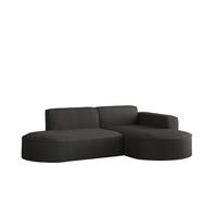 ECKSOFA Palma Xs In Scala - Anthrazit, Holzwerkstoff/Textil (236/165cm) - Fun Möbel