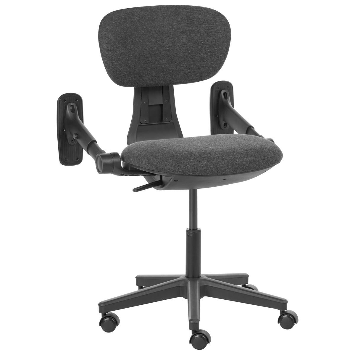 BÜROSTUHL Stoff Schwarz Core - Schwarz, Textil (68/88/68cm) - Beliani