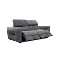 SOFA CALVERA 3-Sitzer mit 2 Relaxfunktionen, graphitfarben - Graphitfarben, Holzwerkstoff/Textil (204/79/106cm) - Wozimo