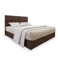 BOXBETT LONIS 160x200 cm mit Matratze und Topper - Braun - Braun, Holz (160/200cm) - MASSENO