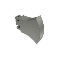 ENDSTÜCKE FÜR GARDINENSTANGEN 14x35 mm, Conex Edelstahl-Optik, Packung 2 Stück - Edelstahlfarben, Metall (6.2/6/6cm) - INTERDECO