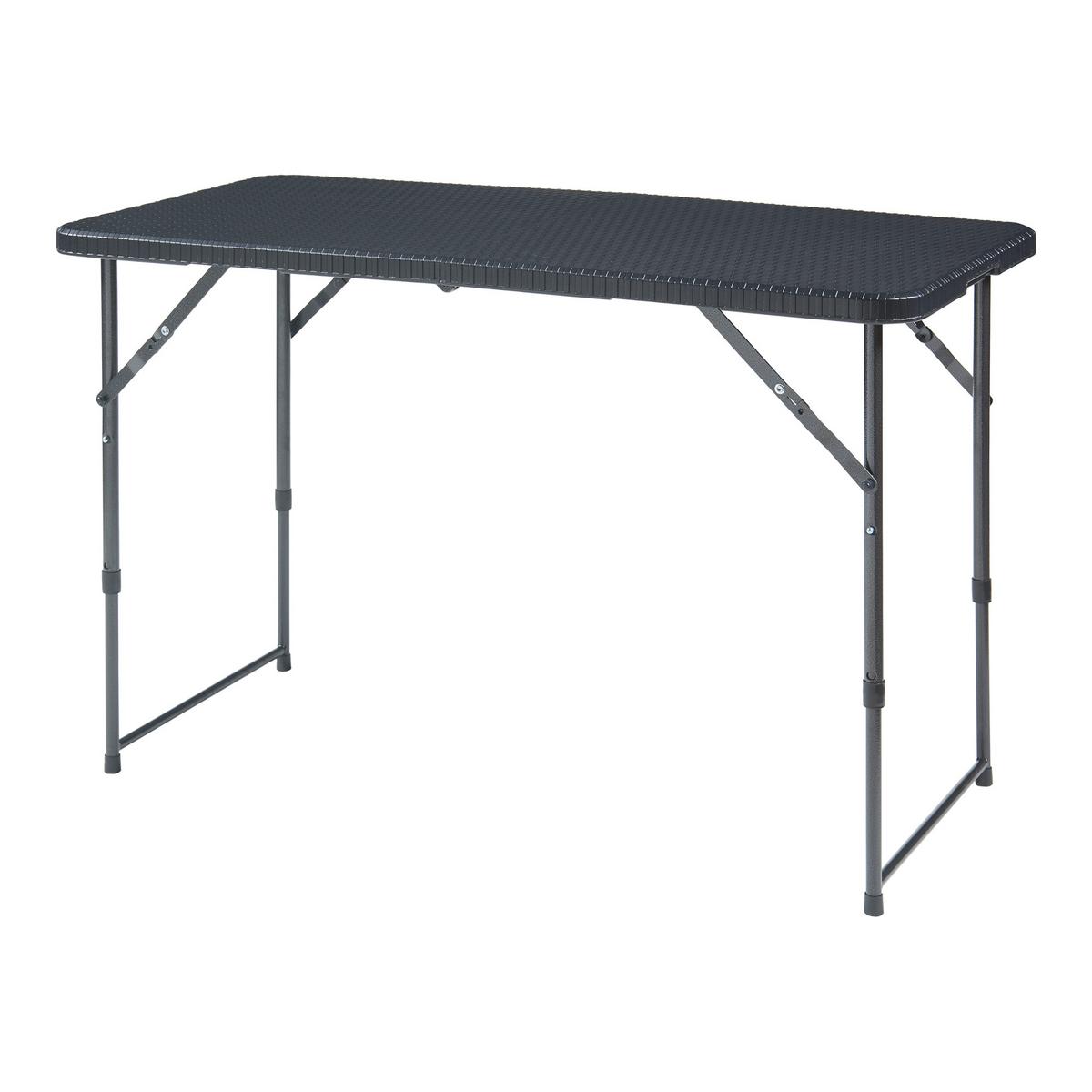KLAPPTISCH Adelfia - Anthrazit, Kunststoff/Metall (120/60/90cm) - [en.casa]