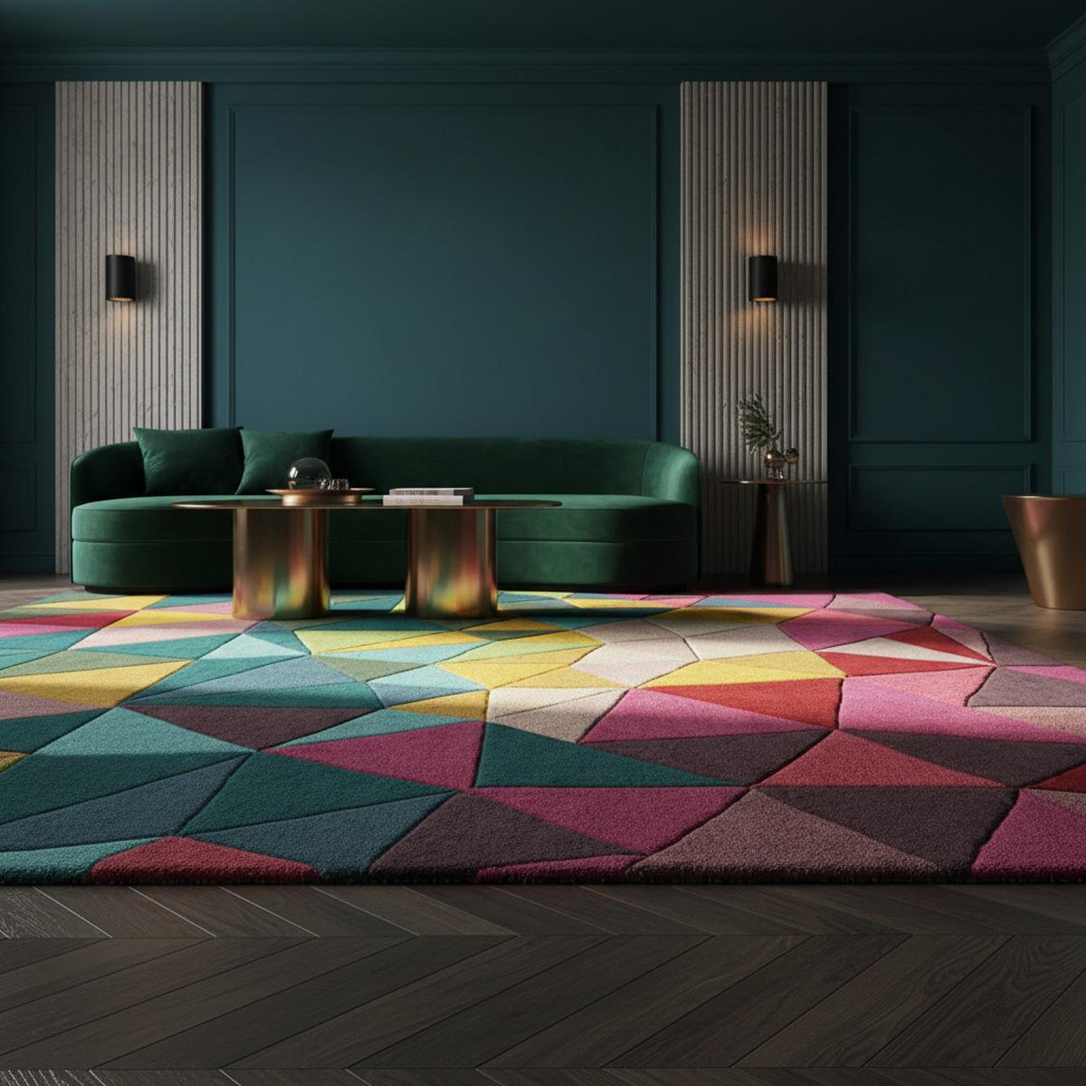 WOLLTEPPICH DERWENT, geometrisch, Bunt, 120 x 170 cm - Multicolor, Textil (170/120cm) - KADIMA DESIGN