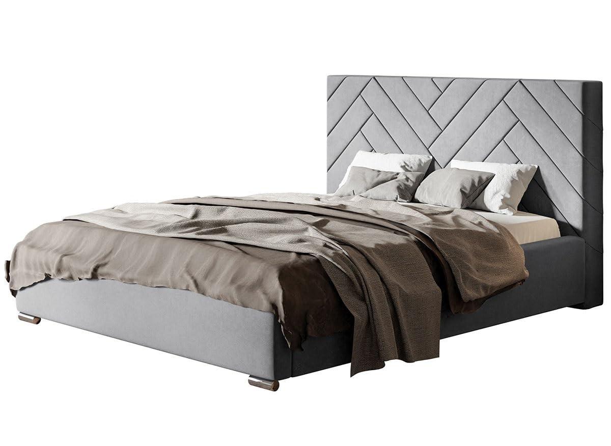 POLSTERBETT Sevilla mit Kopfteil, 160x200 cm, Doppelbett mit Bettkasten und Lattenrost aus Holz, Velourstoff Türkis - Türkis, Holz/Textil (160/200cm) - Alpi-Möbel