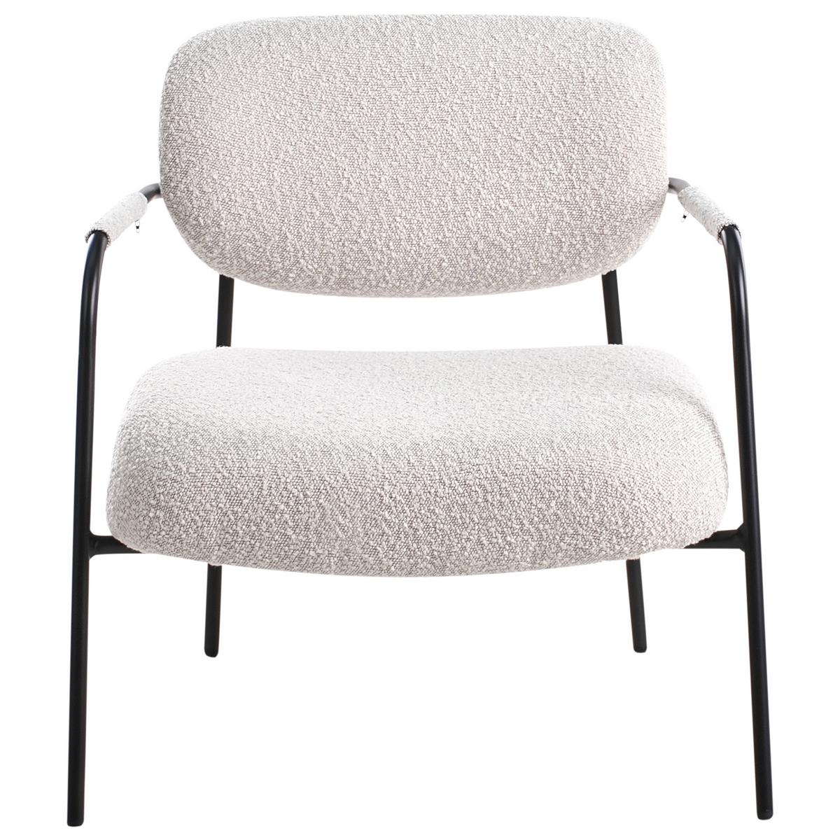 SESSEL Hellbeige Ausvika - Beige/Schwarz, Textil (70/7/71cm) - Beliani