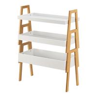 STAPELREGAL Hitra - Naturfarben/Weiß, Holz (65/85/30cm) - [en.casa]