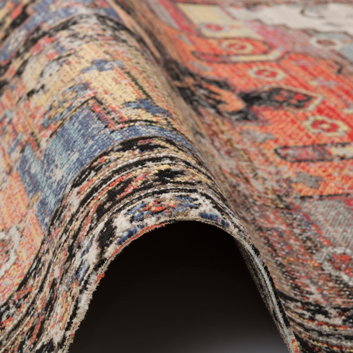KURZFLOR DESIGNER TEPPICH MODERN VINTAGE ORIENT MUSTER - Rostfarben, Textil (160/230cm) - Pergamon